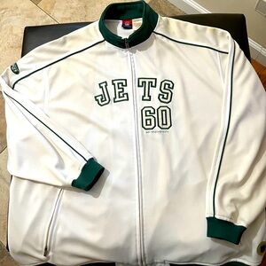 Vintage 2000’s NFL Reebok Gridiron Classics NY Jets Track Jacket White Size XL